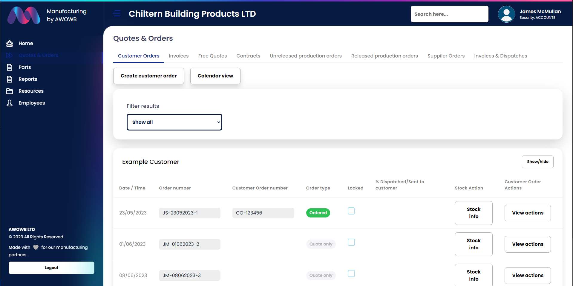 Opalin Dashboard